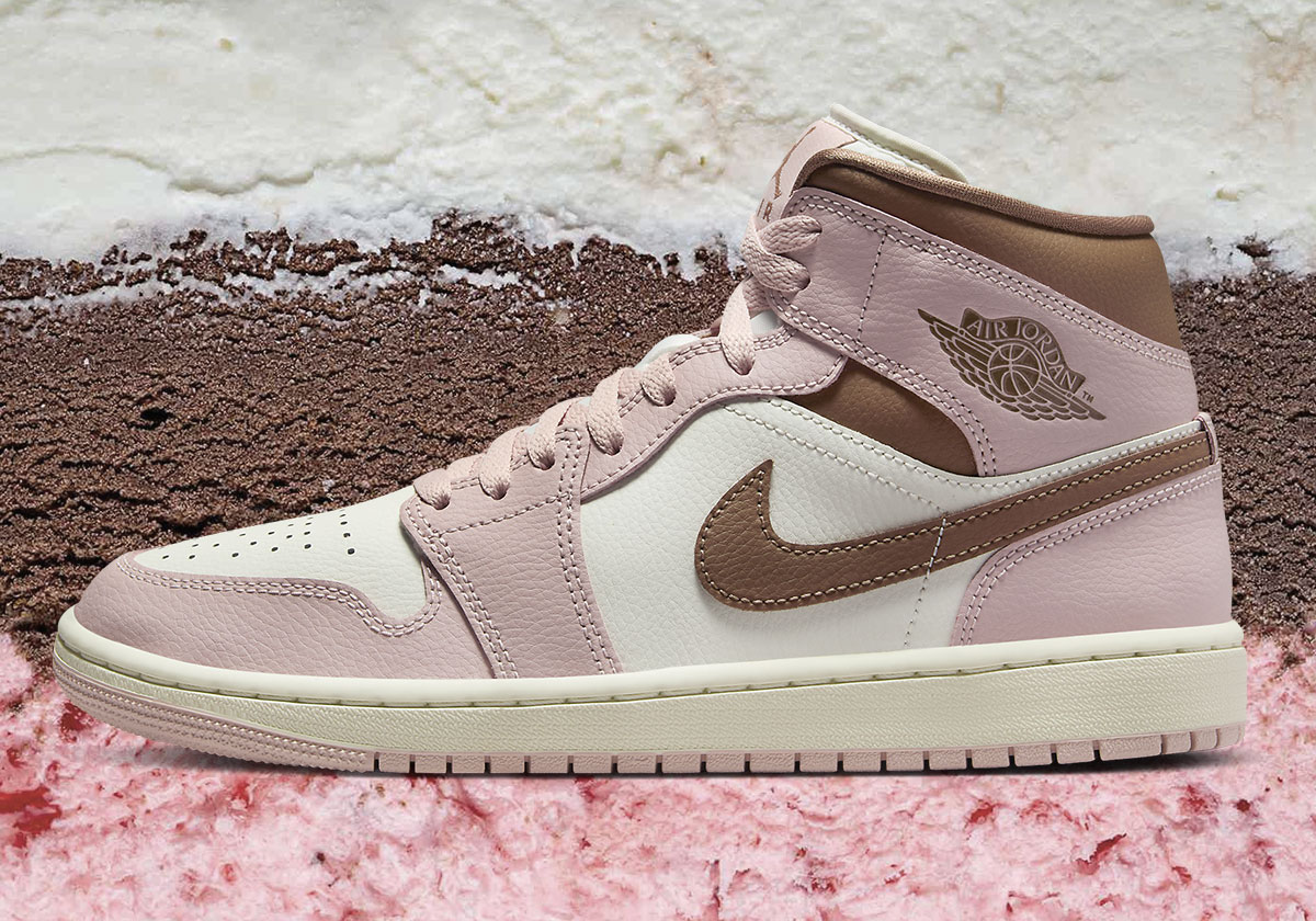 The Air Jordan 1 Mid Feasts On A "Neapolitan" Colorway