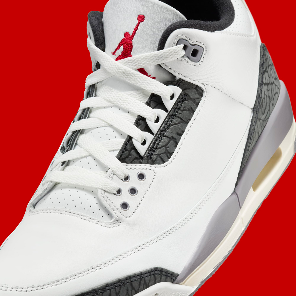 Air Jordan 3 Summit White Fire Red Cement Grey Black Ct8532 106 Release Date 6