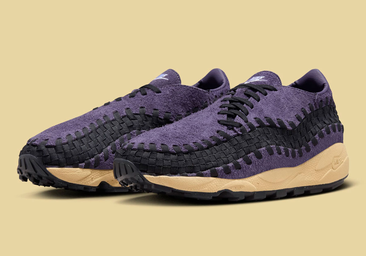 Hairy Suede Graces The Nike Air Footscape Woven "Dark Raisin"