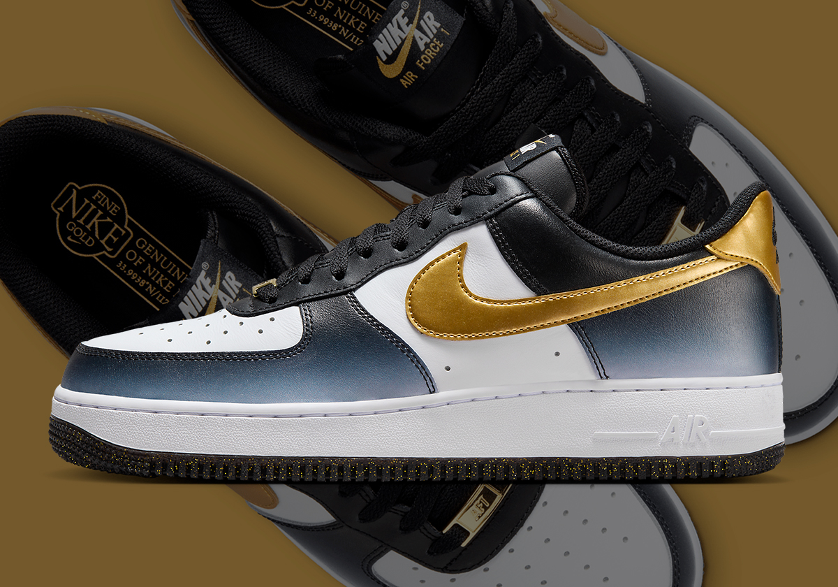 nike finish Emphasizes “Fine Gold” On The Air Force 1 Low