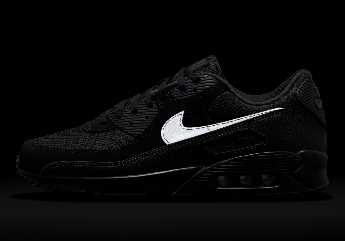 Nike Air Max 90 Black Reflective Swoosh Hq3828 002 7