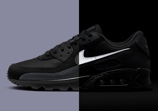 This All-Black Nike Air Max 90 Centers Around A “Reflective Swoosh”