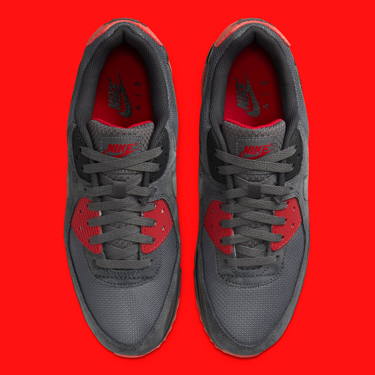 Nike Air Max 90 Grey Black Red Dm0029 007 3