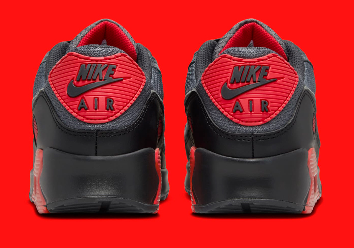 Nike Air Max 90 Grey Black Red Dm0029 007 4