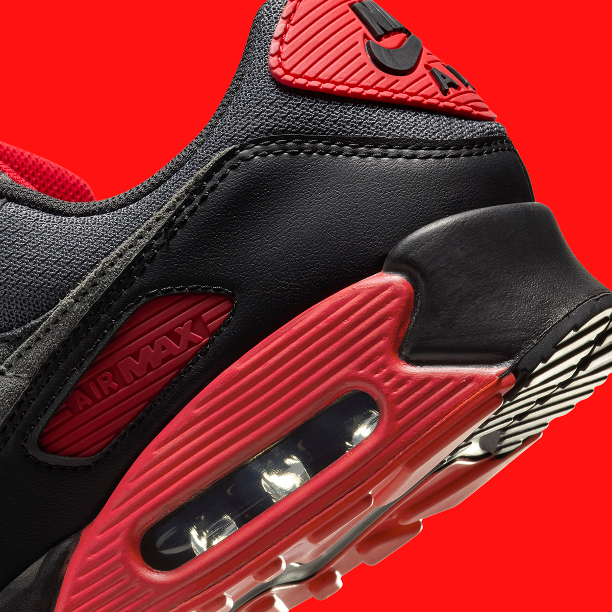 Nike Air Max 90 Grey Black Red Dm0029 007 5