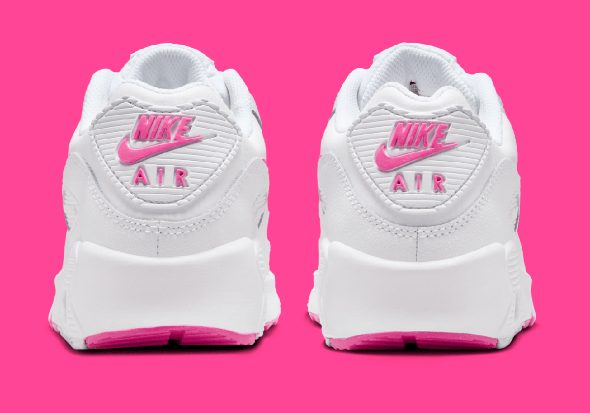 Nike Air Max 90 Gs White Laser Fuchsia Hf6358 101 6