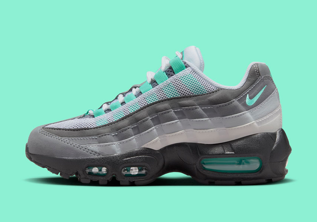 Nike Air Max 95 Gs Grey Gradient Mint Green 4