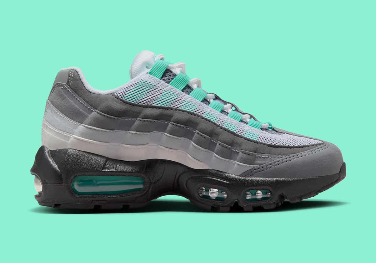 Nike Air Max 95 Gs Grey Gradient Mint Green 7