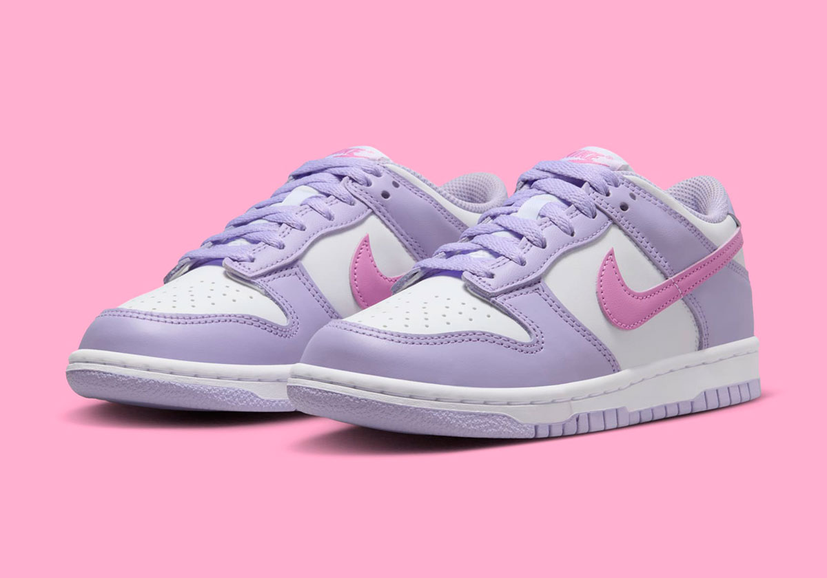 The Nike Dunk Low GS Wears A Pastel “Lilac Bloom” Shade