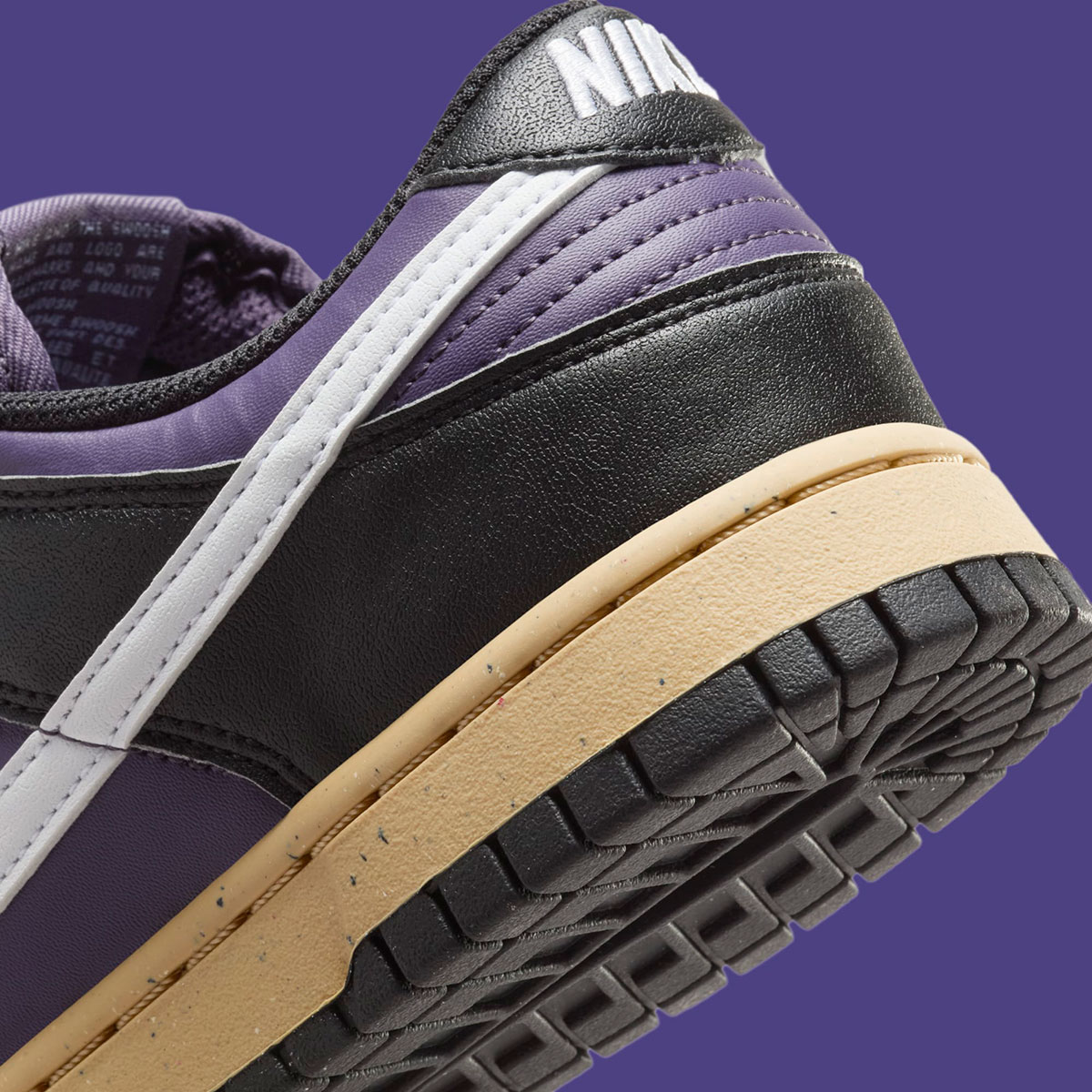 nike dunk low purple and black