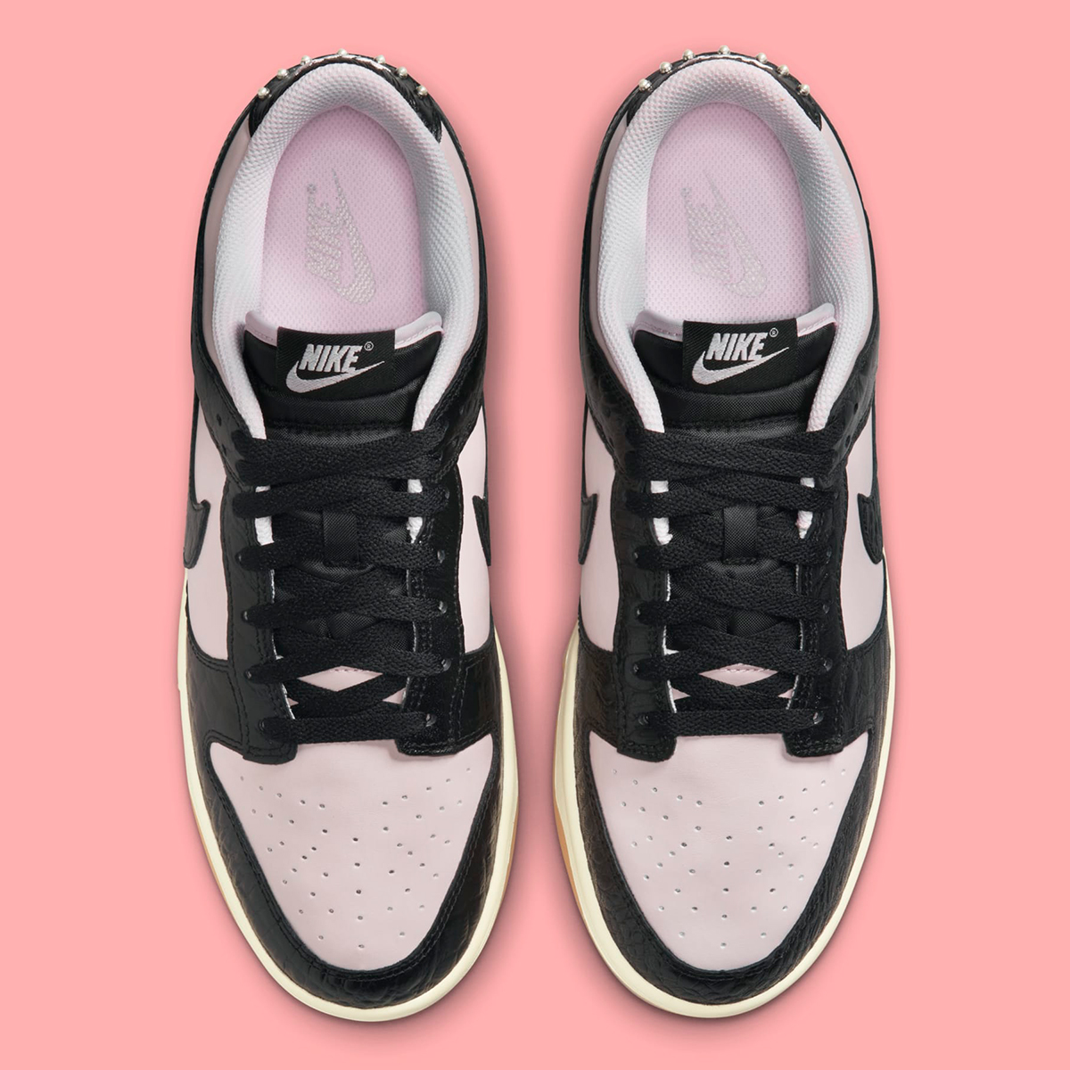 Nike Dunk Low Pink Oxford Croc Skin Gum Release Date 6