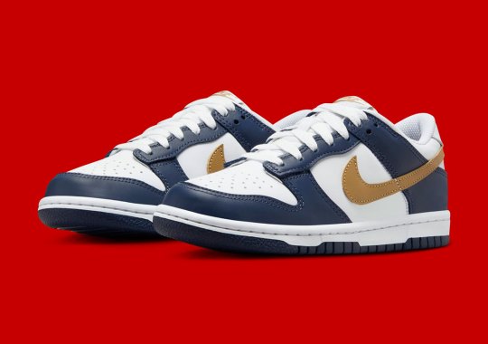 The Kid's Nike Dunk Low Borders An "Olympic" Colorway