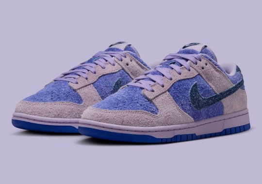Hairy Suede Treatments Continue On The Nike Dunk Low “Hydrangeas”