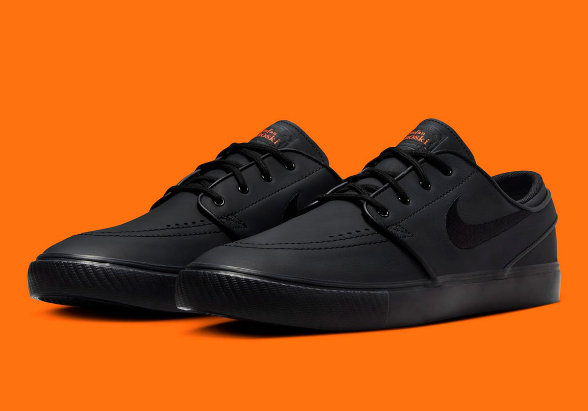 Nike sb zoom stefan janoski leather black best sale