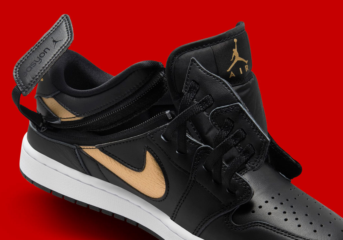 EasyOn Tech Continues With The Air Jordan 1 Low “Metallic Gold”