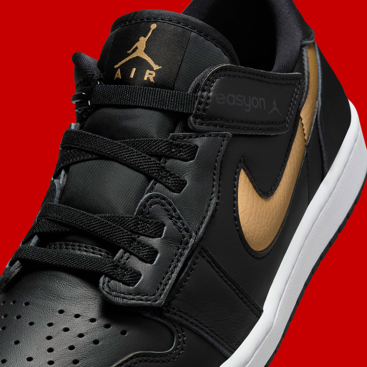 Air Jordan 1 Low Easyon Black Metallic Gold Dm1206 071 9