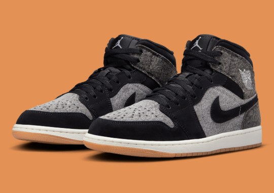 Black Denim And Gum Soles Approach The Air Jordan 1 Mid