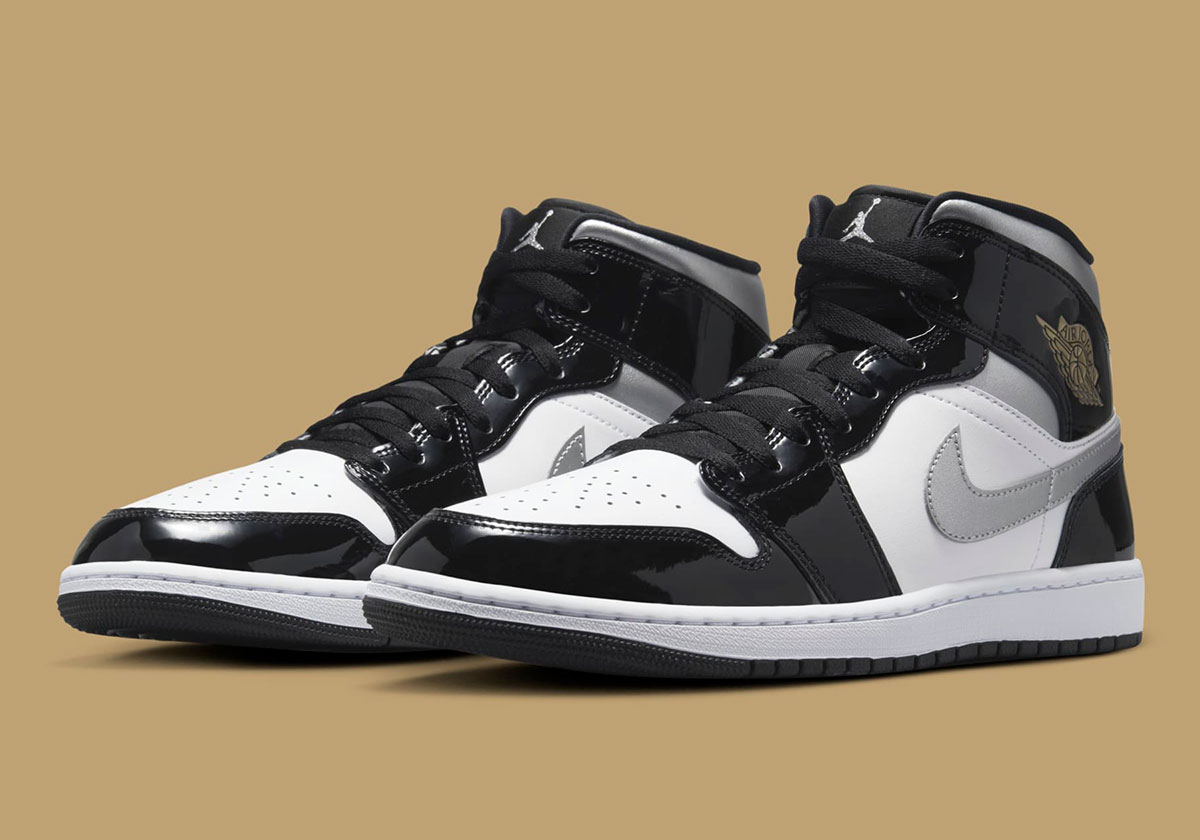 This Air Jordan 1 Mid “Black Patent” Doesn’t Settle For Bronze