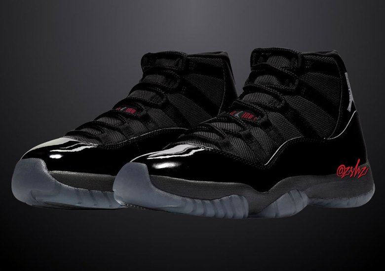 nike jordan 11 black and red
