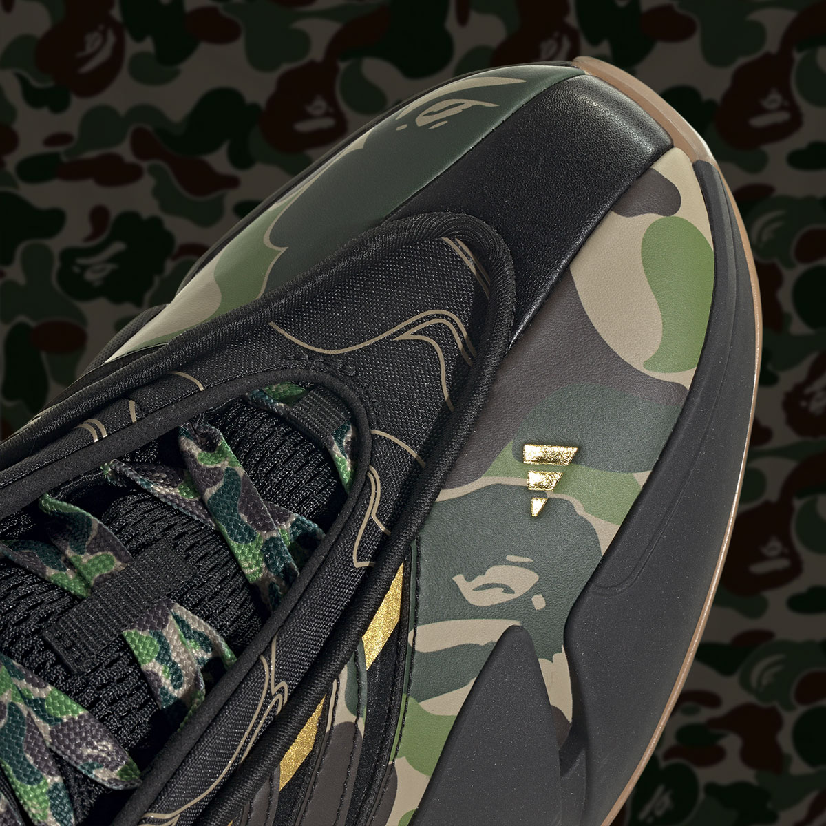 Bape Adidas Dame 9 Olive Green Black Jh6358 6