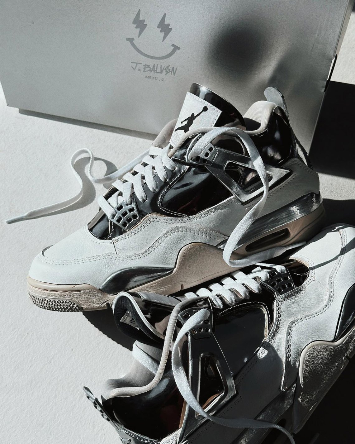 Jordan 4 Balvin jbalvin x AIR JORDAN 4 ?⁠ A closer look at this colorful  main image 4