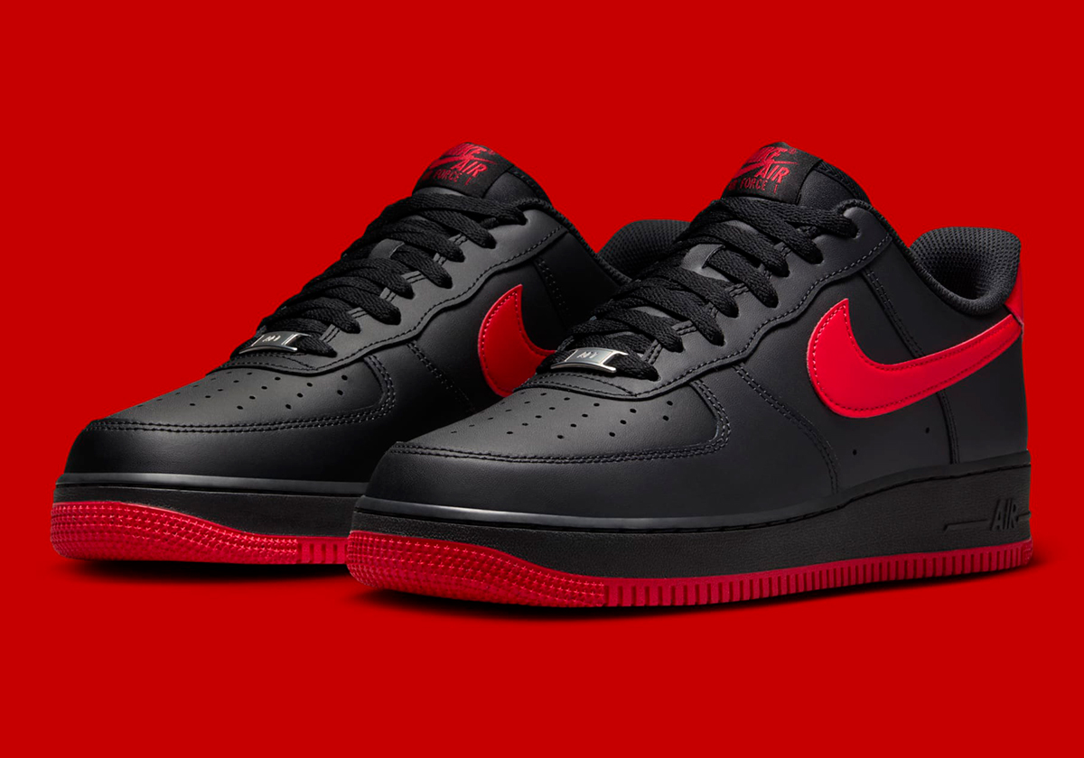 nike Shoes air force 1 low black red fj4146 002 4