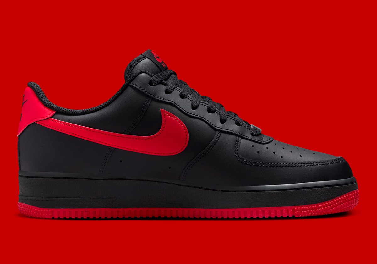 nike Shoes Air Force 1 Low Black Red Fj4146 002 6