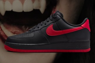 nike air force 1 low black red fj4146 002