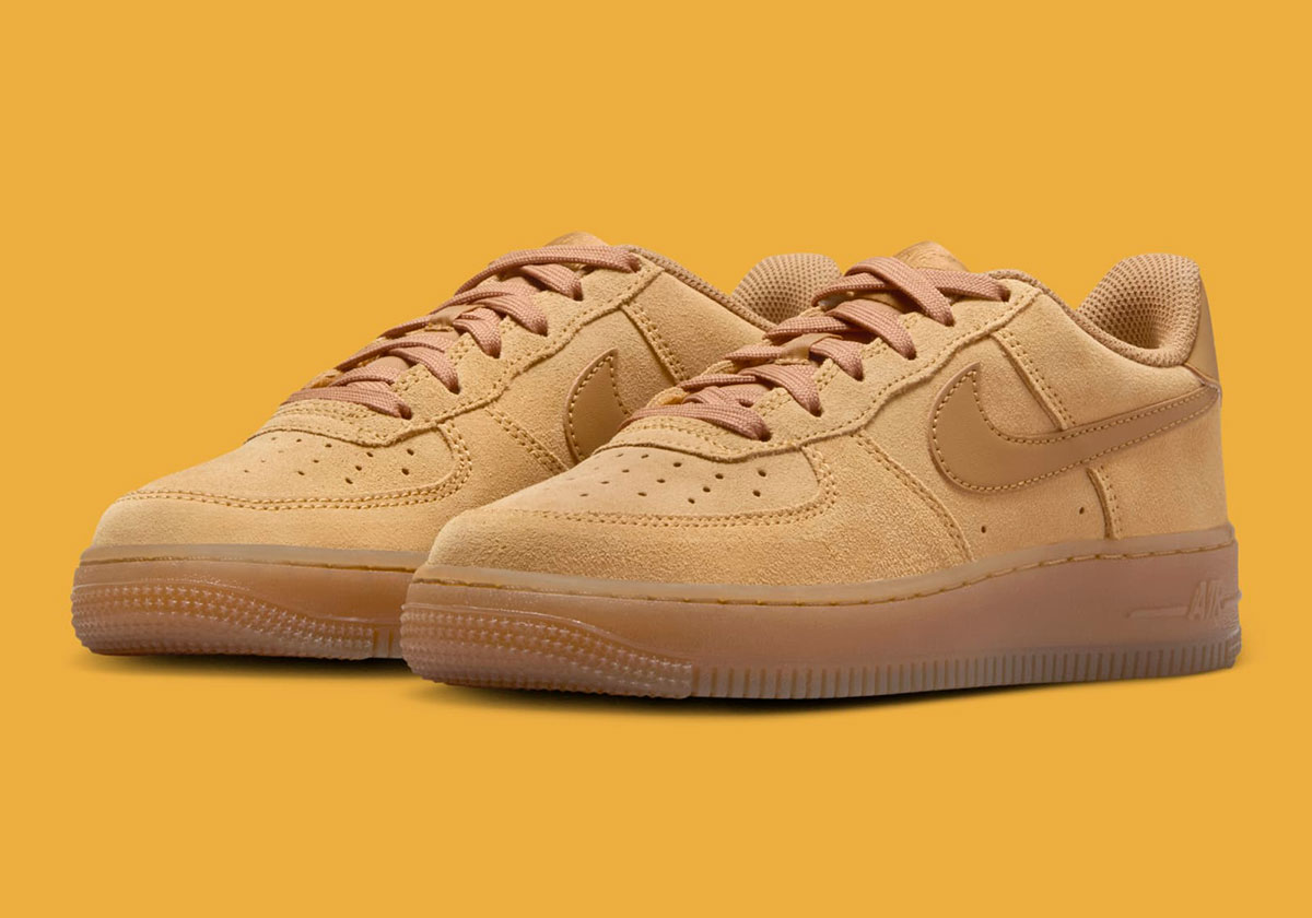 Nike Air Force 1 Low GS Wheat HQ7476 700 SneakerNews