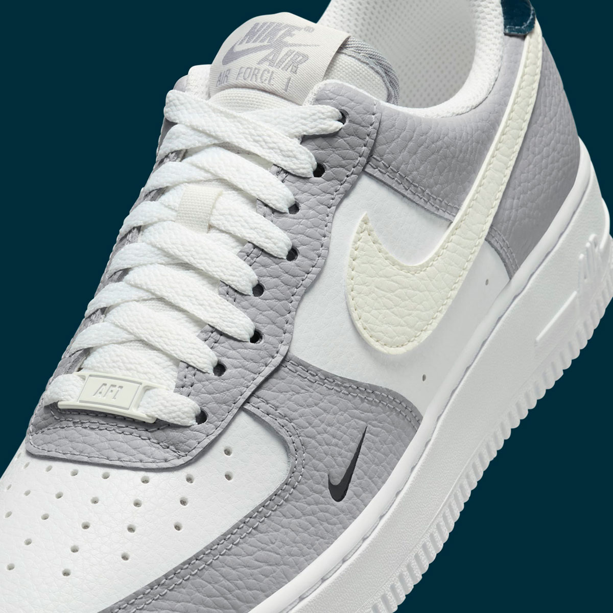 Nike Air Force 1 Low Wolf Grey Sail White Armory Navy 7