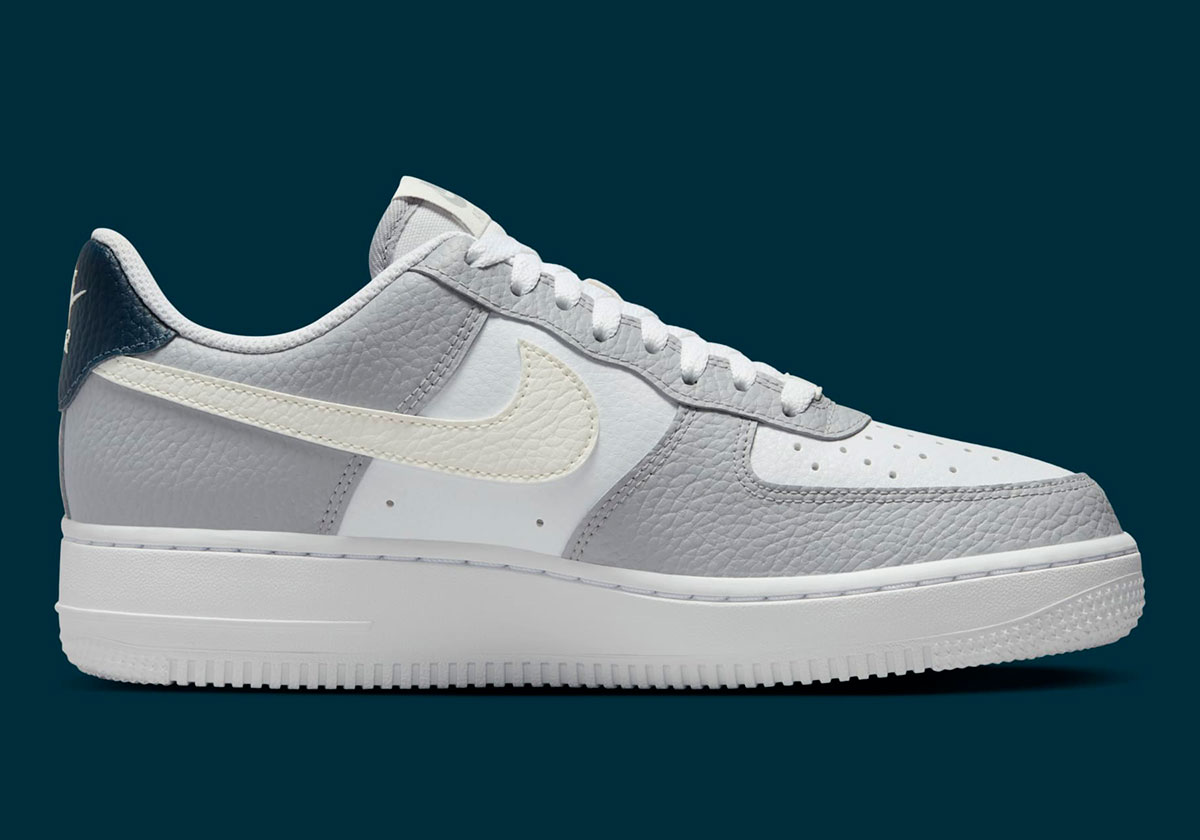 Nike Air Force 1 Low Wolf Grey Sail White Armory Navy 8