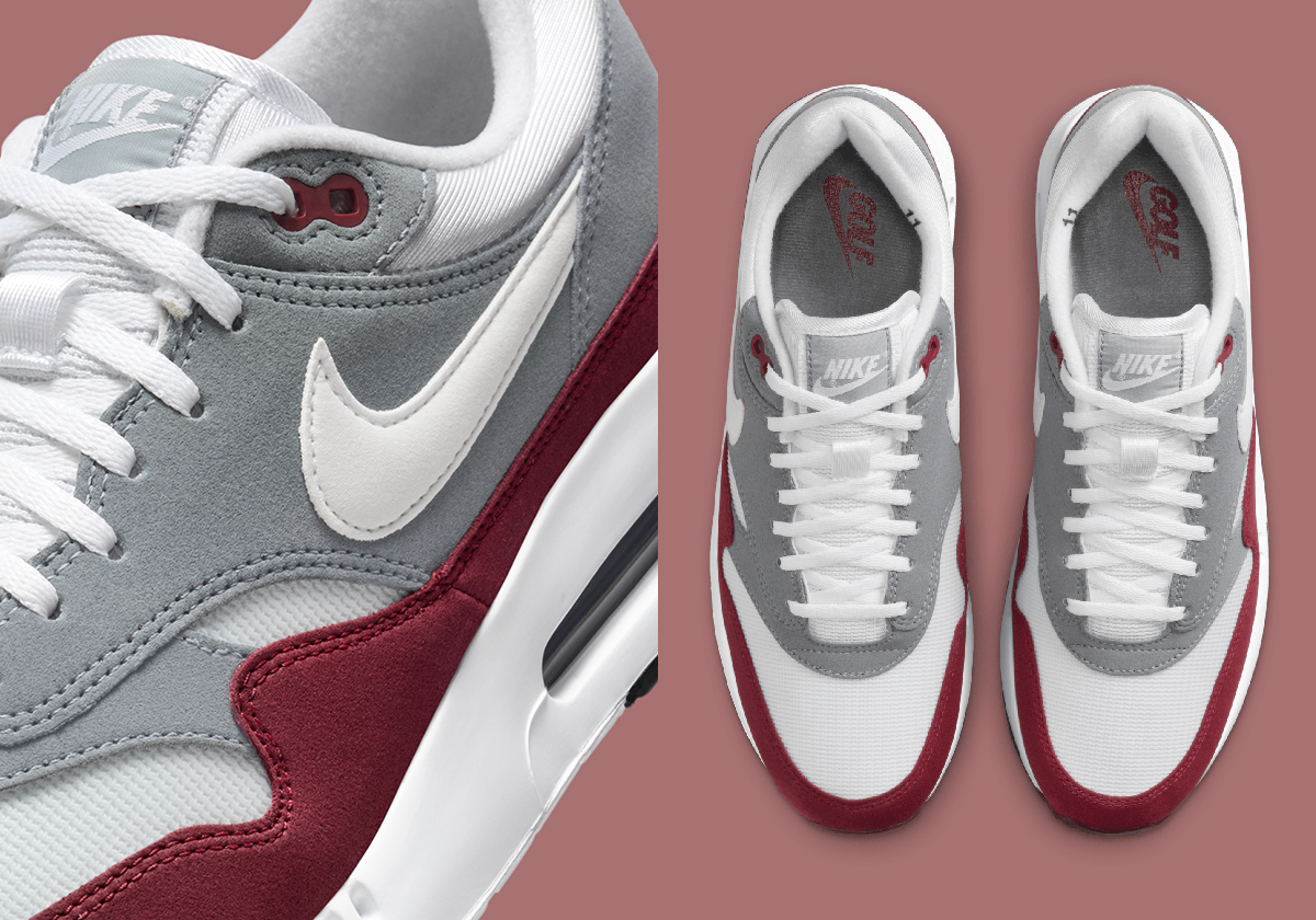 The Nike Air Max 1 Golf “Team Red” Borders Original Color Blocking