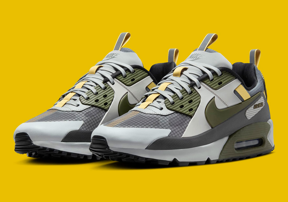 Nike Air Max 90 Drift Grey Cargo Khaki Yellow FB2877 003 SneakerNews