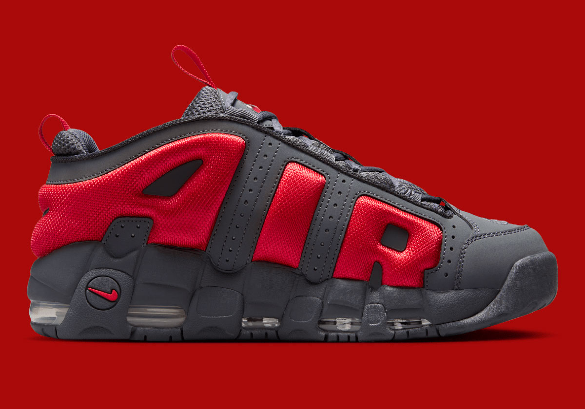 Nike Air More Uptempo Low Dark Grey Light Crimson Fz3055 002 5