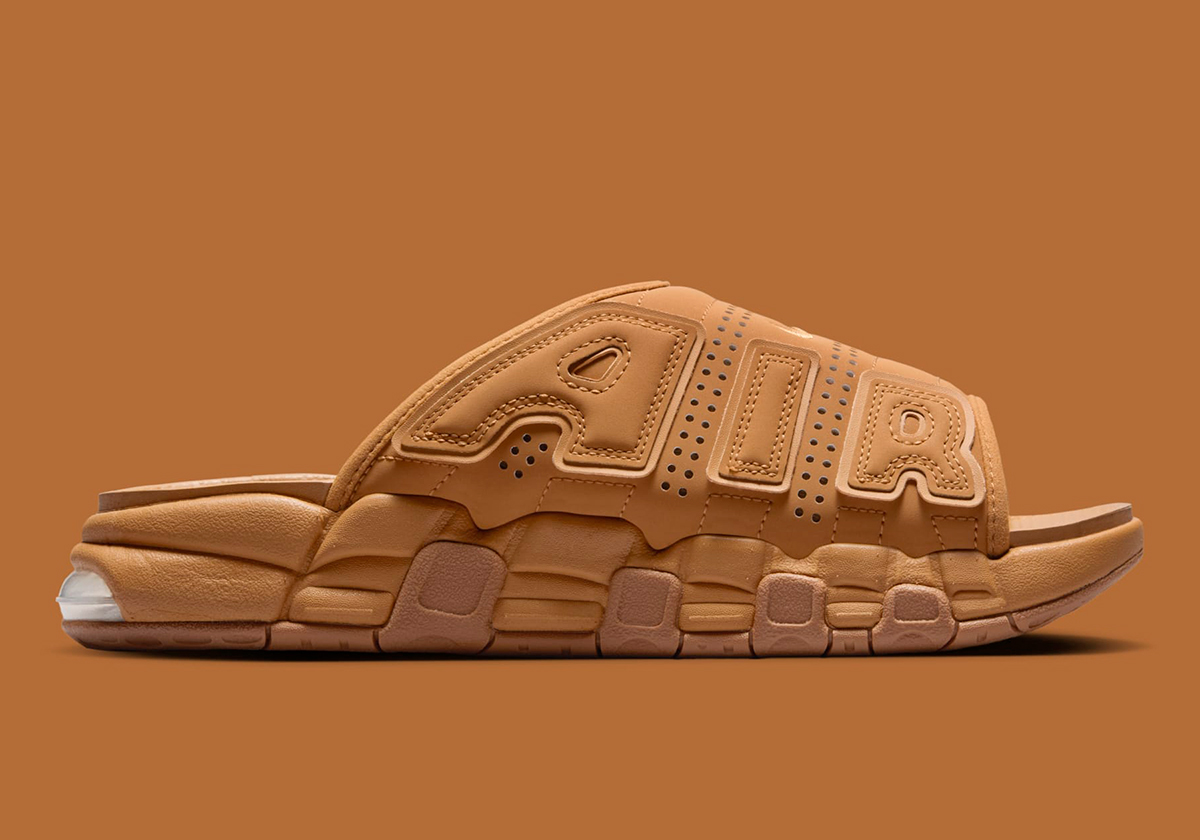 Nike Air More Uptempo Slides Wheat Flax Fz3116 200 3