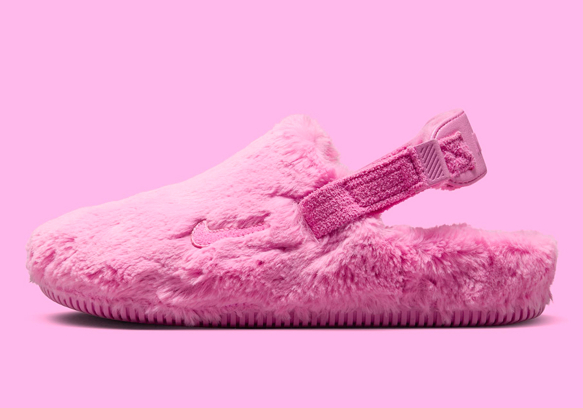 Nike Calm Mule Furry Pink 3