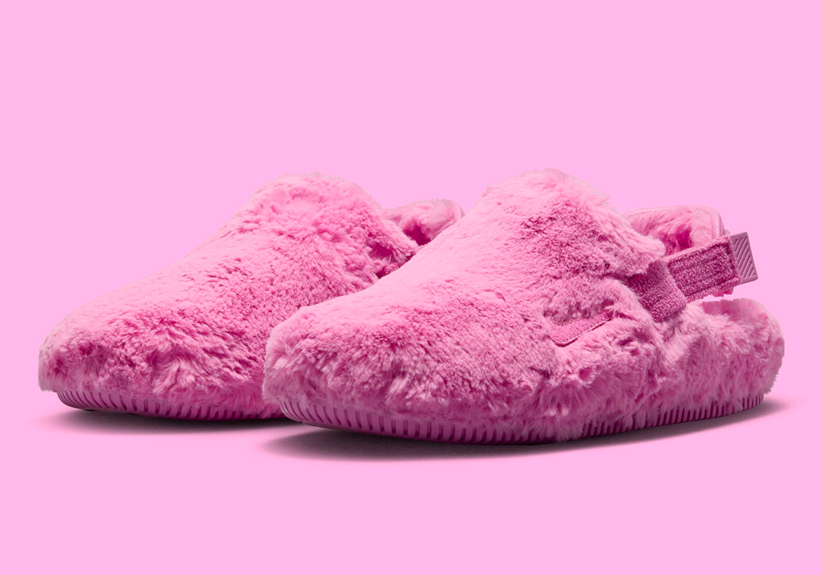 Nike Calm Mule Furry Pink 5