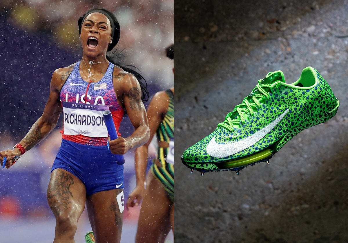 Sha’Carri Richardson Win First Olympic Gold In Green Nike “Electric Pack” Footwear