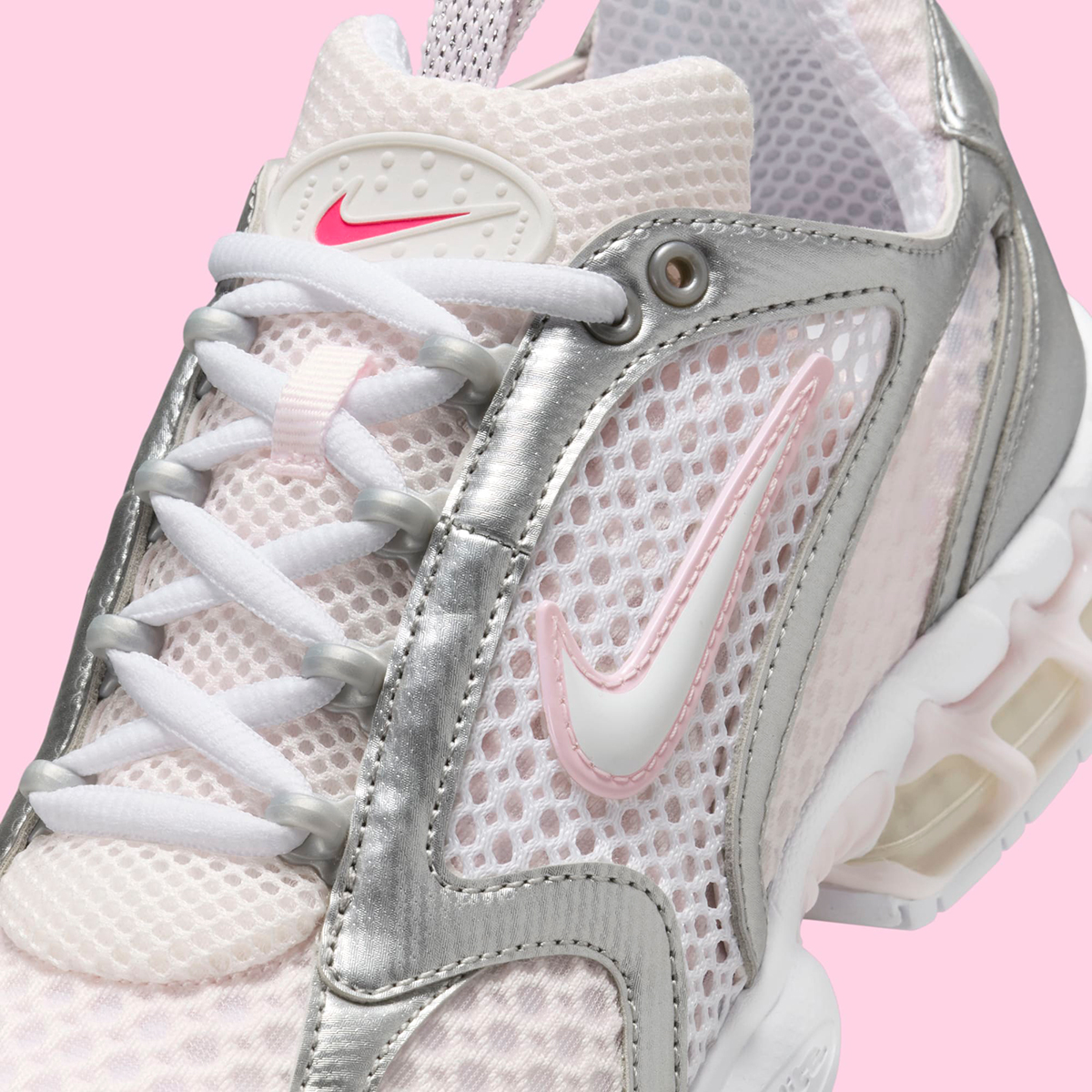 Nike Zoom Spiridon Cage 2 Pale Pink Metallic Silver Pink Foam Fierce Pink Fv3932 699 1