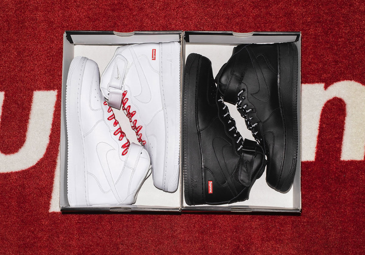 Supreme x Nike Air Force 1 Mid SneakerNews