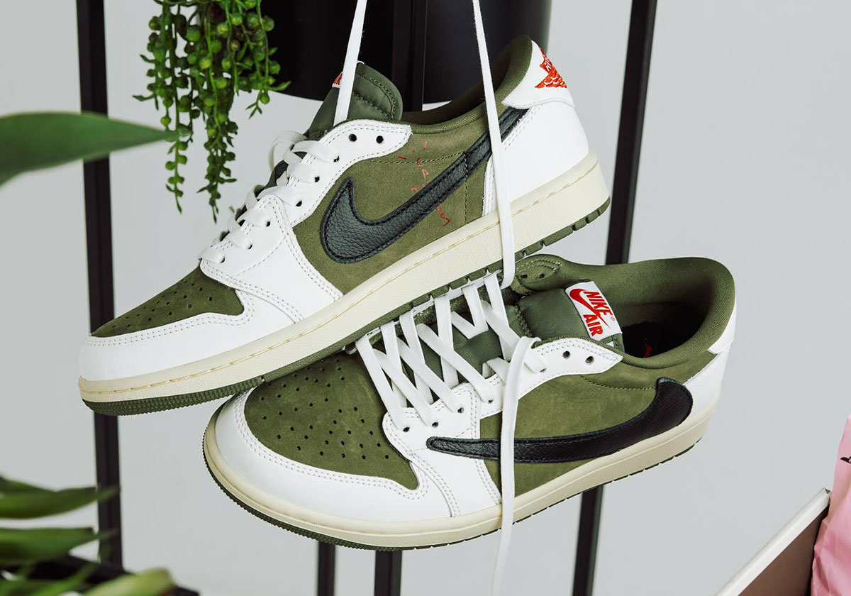 Travis Scott Medium Olive Air Jordan 1 Release Date #TravisScott