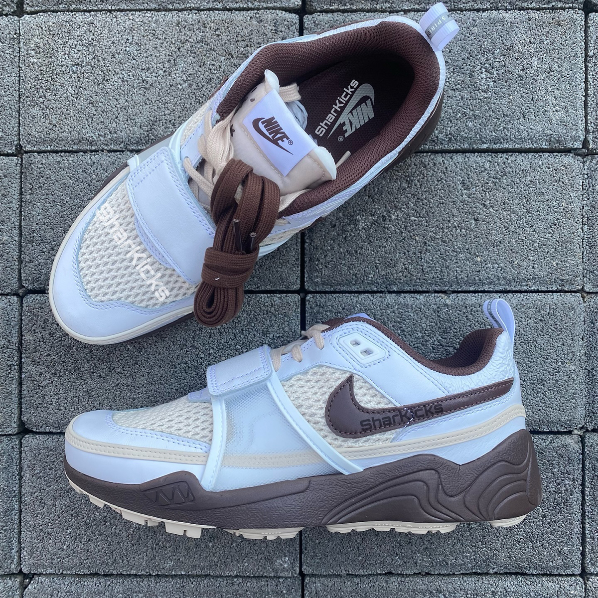 Travis Scott Nike Zoom Field Jaxx White Light Chocolate Hq3073 100 4