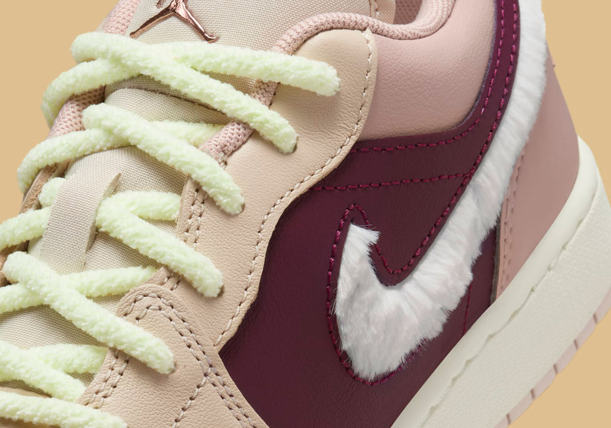 A "Fur Swoosh" Defines This Playful Air Jordan 1 Low