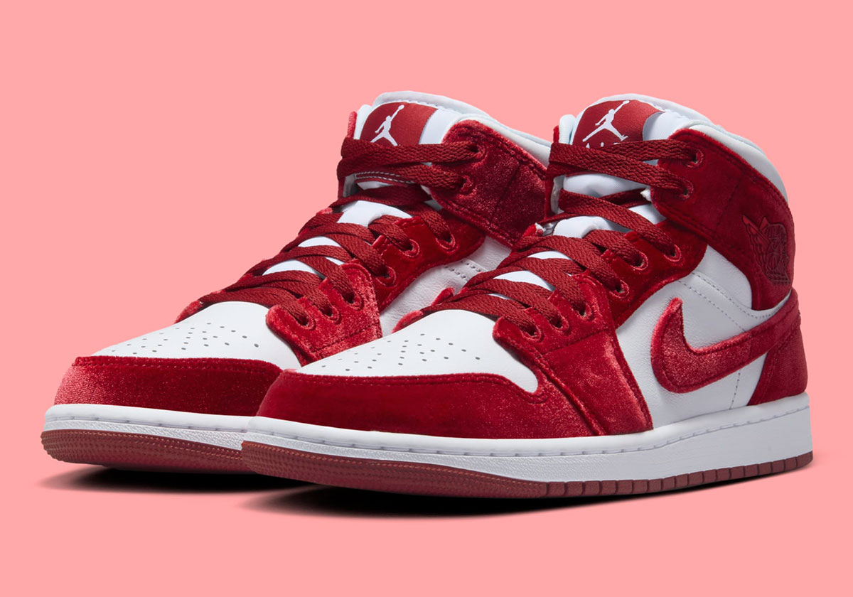 Air Jordan 1 Mid Red Velvet FZ3334 100 SneakerNews