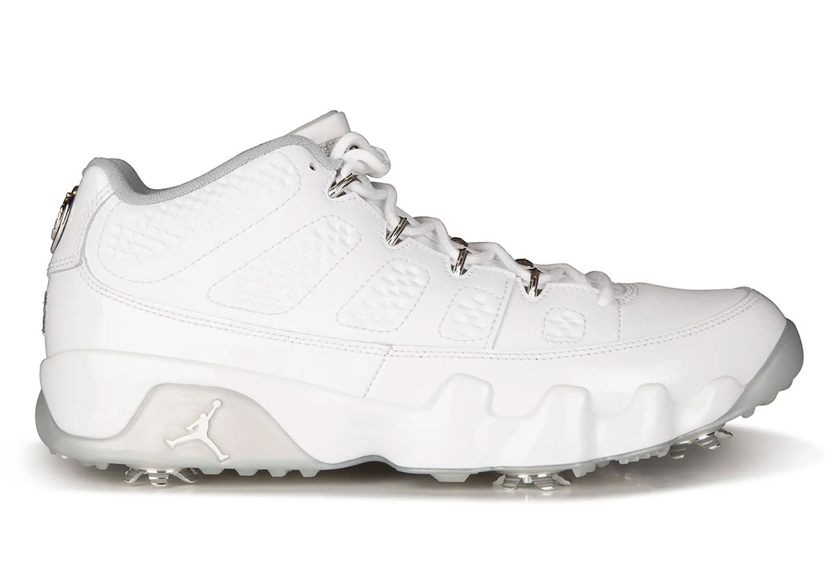 Air Jordan 9 Golf Tour Championship White Metallic Silver Wolf Grey Hm8373 100 3