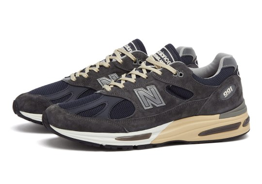 Grey And Navy Clash On A Stormy New Balance 991v2