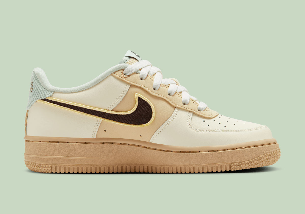 Nike Air Force 1 Low Gs Coconut Milk Baroque Brown Sesame Seafoam Hq3473 122 3