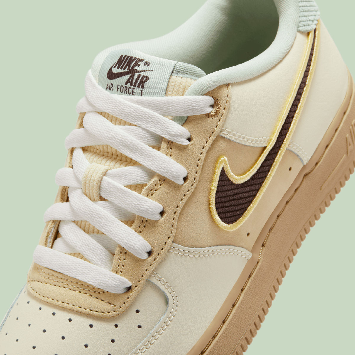 Nike Air Force 1 Low Gs Coconut Milk Baroque Brown Sesame Seafoam Hq3473 122 7