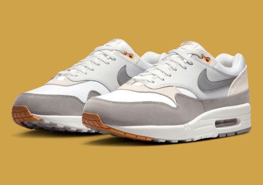 Nubuck Overlays Settle On The Nike Air Max 1 “Light Iron Ore”