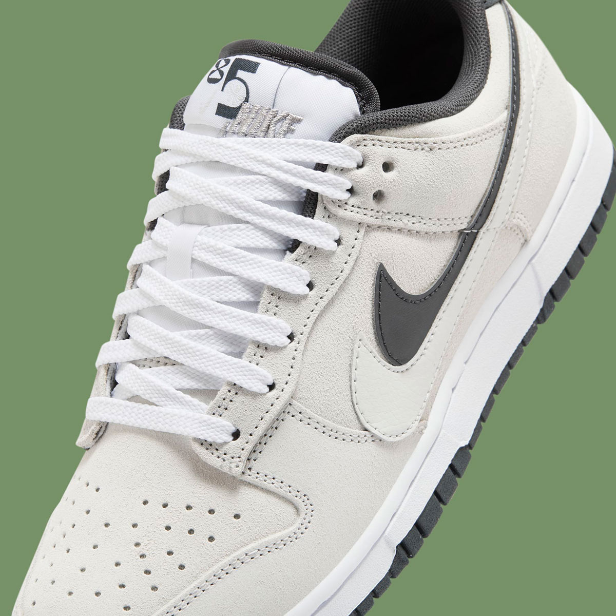 Nike Dunk Low Double Swoosh White Photon Dust Metallic Silver Anthracite 3